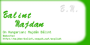balint majdan business card